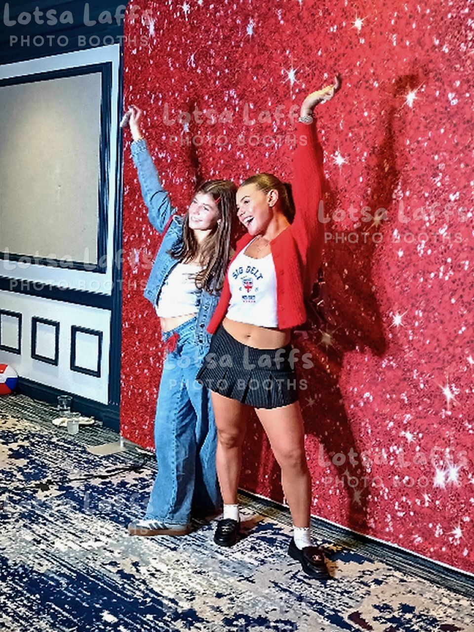 Guests enjoying the Snap It. open-air photo booth experience